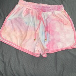 New Tie dyed drawstring medium shorts